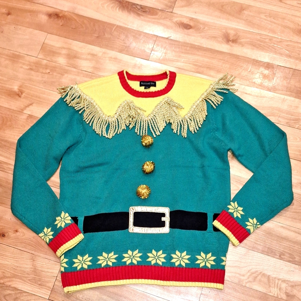 Ugly Christmas Holiday Sweater Blizzard Bay size Medium Elf
